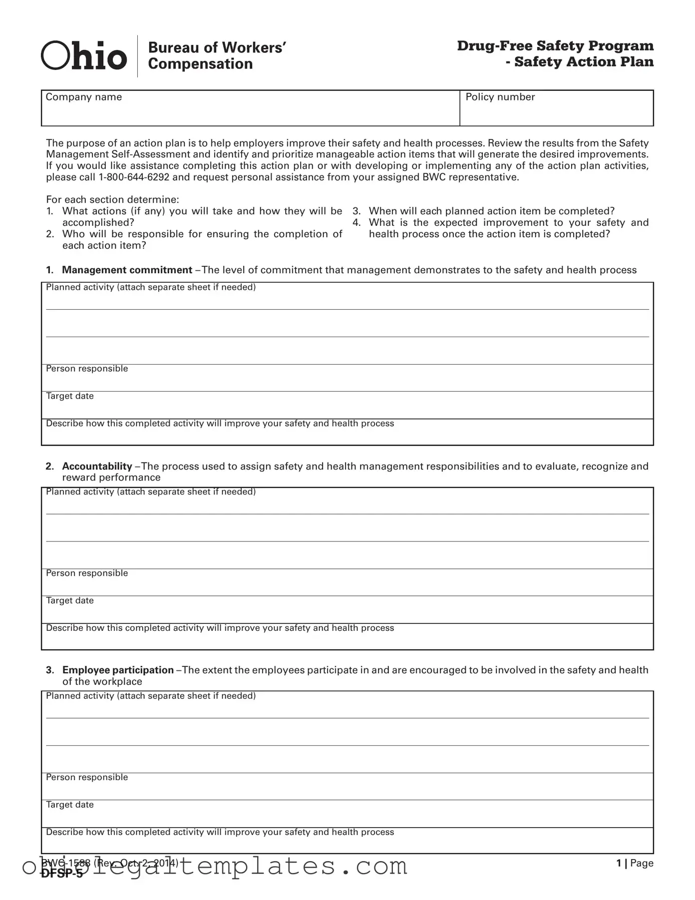 Fill in Your Ohio Dfsp 5 Form