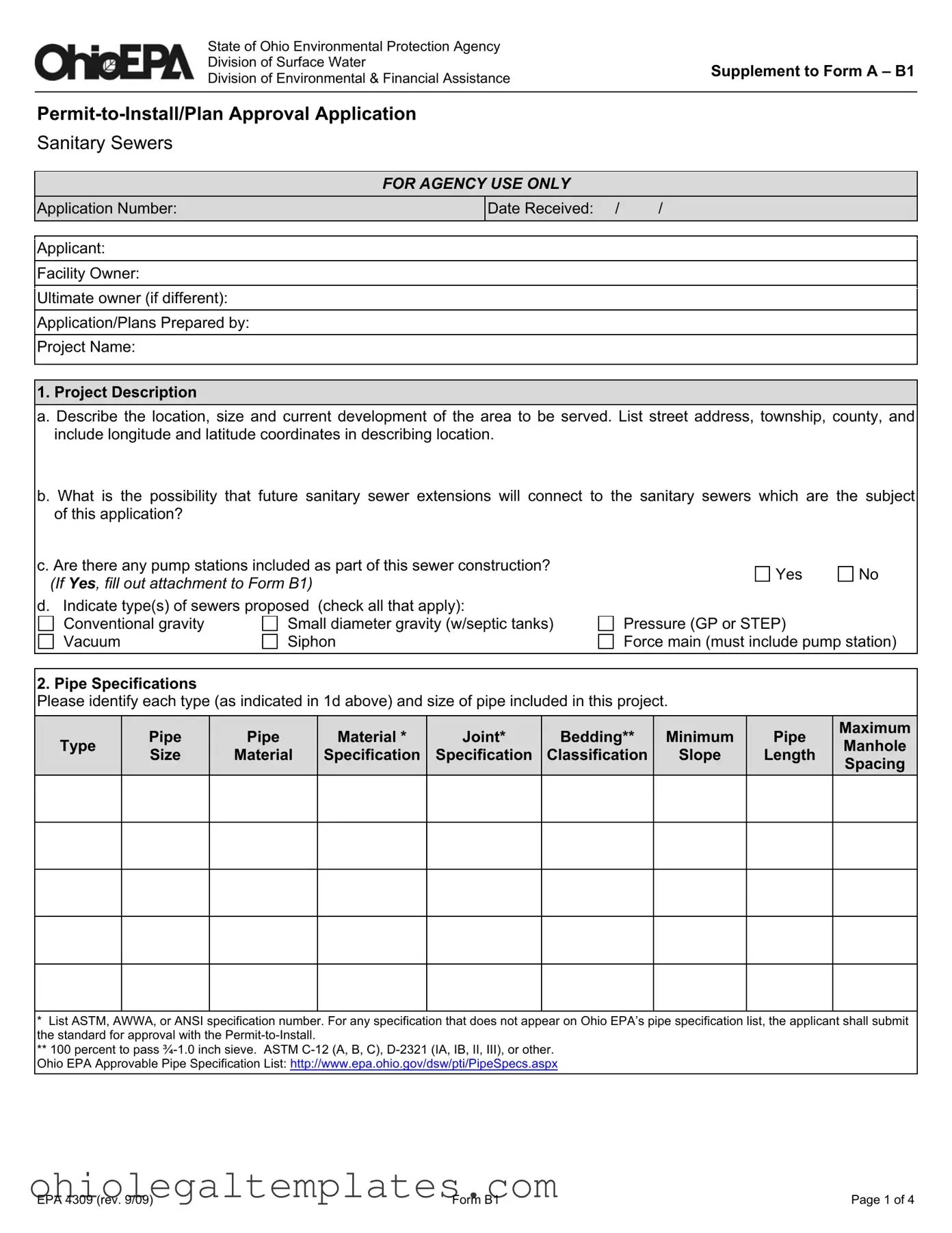 Fill in Your Ohio Epa 4309 Form