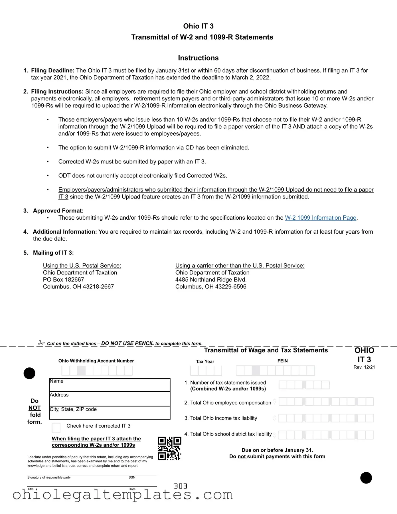 Fill in Your Ohio It 3 Form