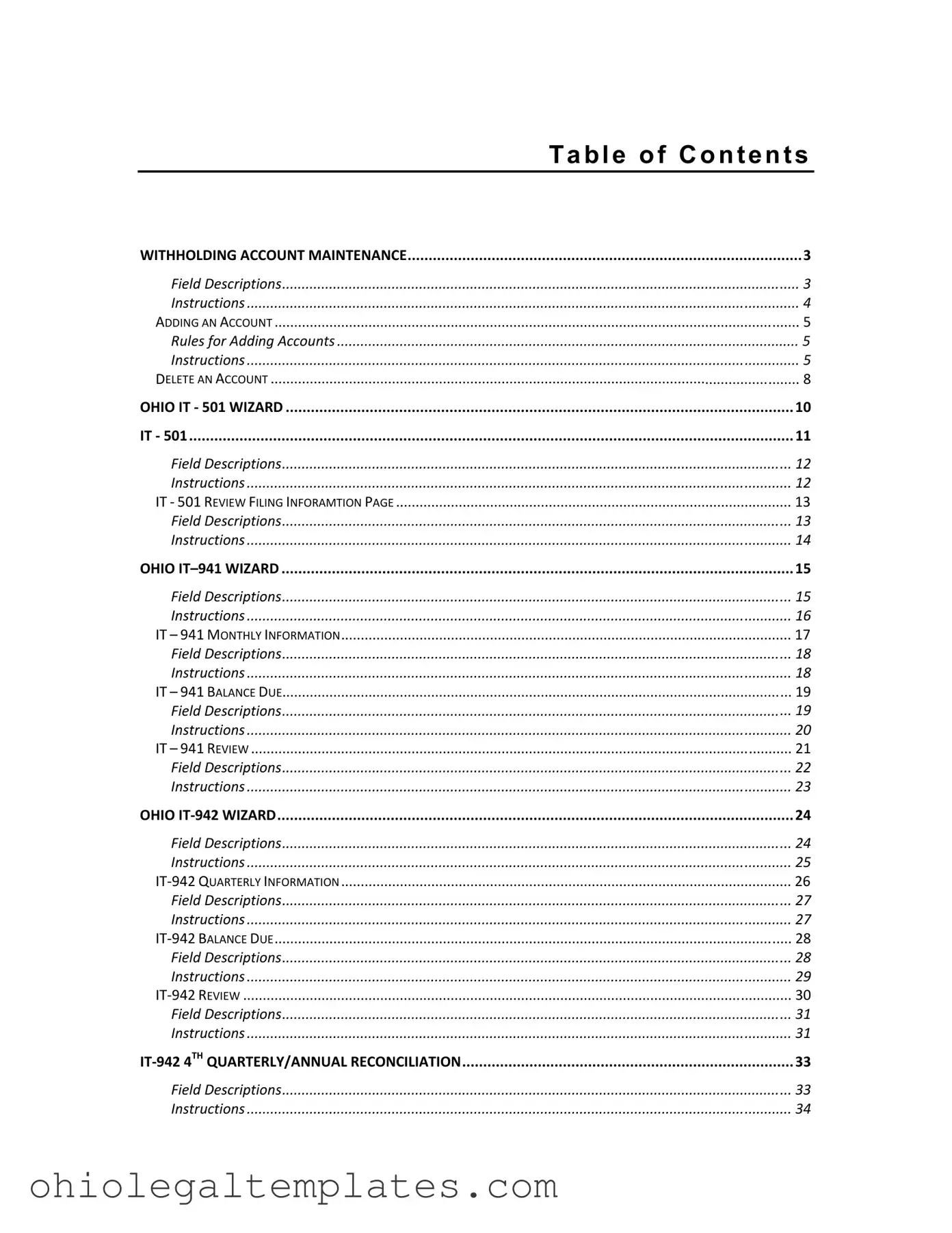 Fill in Your Ohio It 942 Form