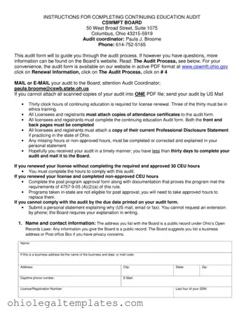 Fill in Your Cswmft Ohio Gov Form