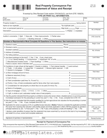 Fill in Your Dte 100 Ohio Form