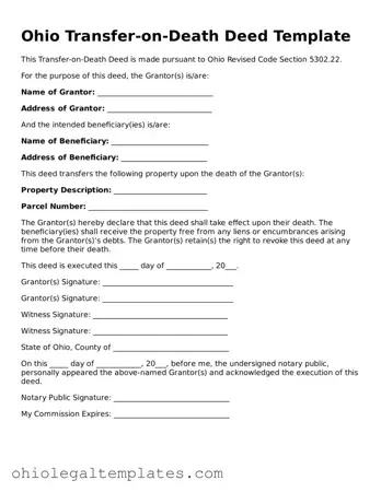 Attorney-Approved Ohio Transfer-on-Death Deed Template