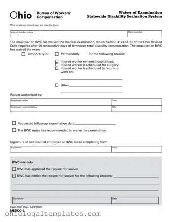 Fill in Your Ohio Bwc 3907 Form