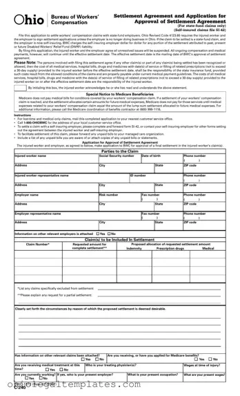 Fill in Your Ohio C 240 Form