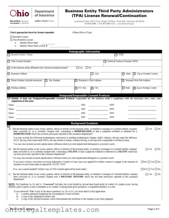 Fill in Your Ohio Ins3213 Form