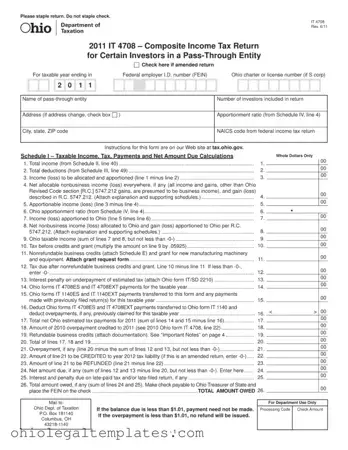 Fill in Your Ohio It 4708 Form