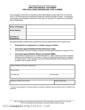 Fill in Your Ohio Jfs 01296 Form