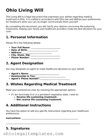 Attorney-Approved Ohio Living Will Template