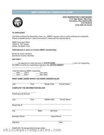 Fill in Your Ohio Rcb 020 Form