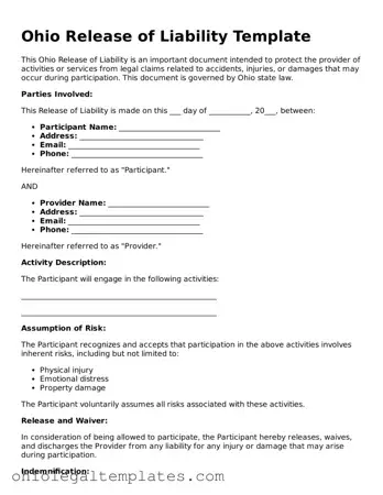 Attorney-Approved Ohio Release of Liability Template