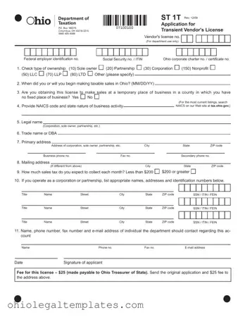 Fill in Your Ohio St 1T Form