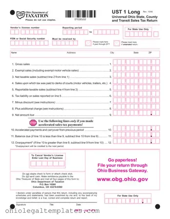 Fill in Your Ohio Ust 1 Form